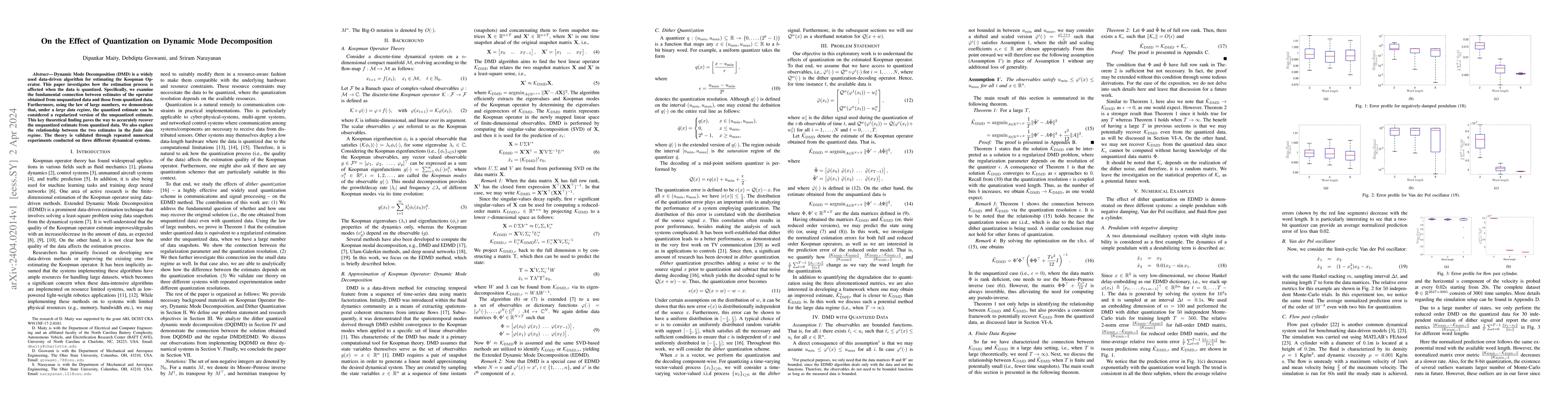 Thumbnail for On the Effect of Quantization on Dynamic Mode Decomposition