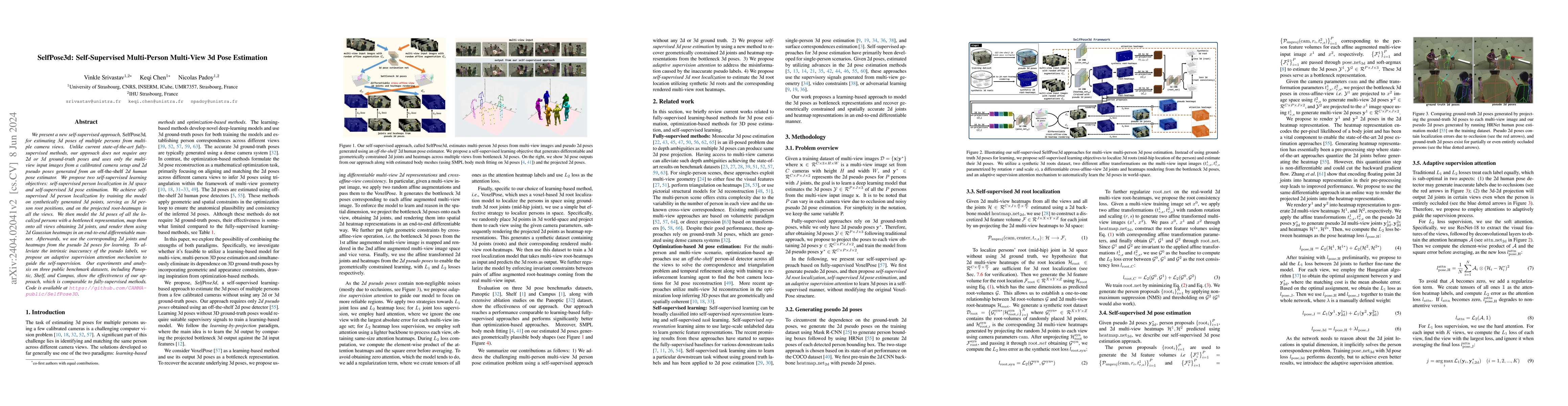 Thumbnail for SelfPose3d: Self-Supervised Multi-Person Multi-View 3d Pose Estimation