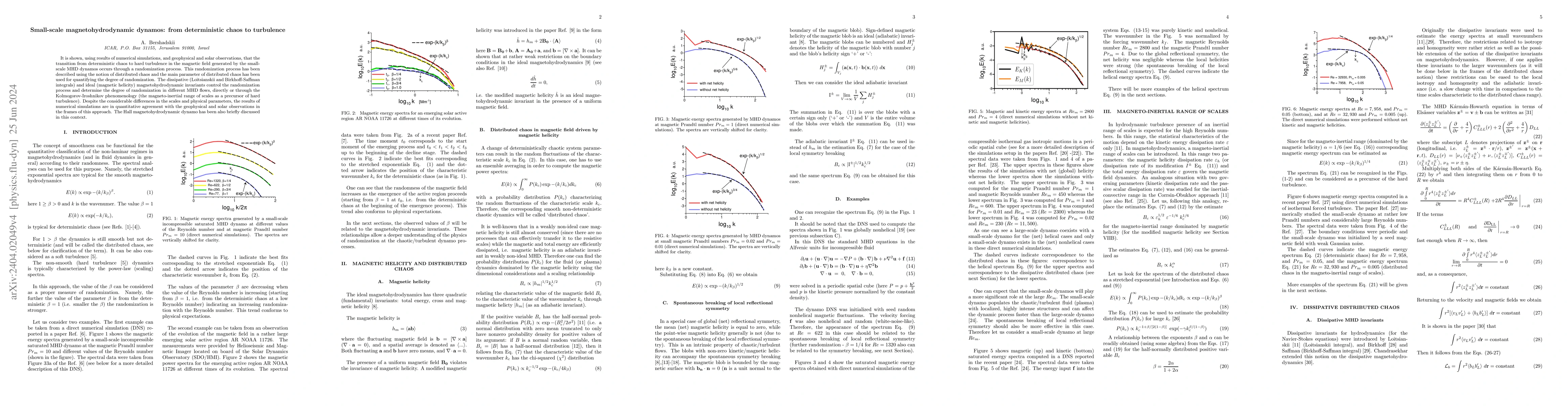 Thumbnail for Small-scale magnetohydrodynamic dynamos: from deterministic chaos to
  turbulence