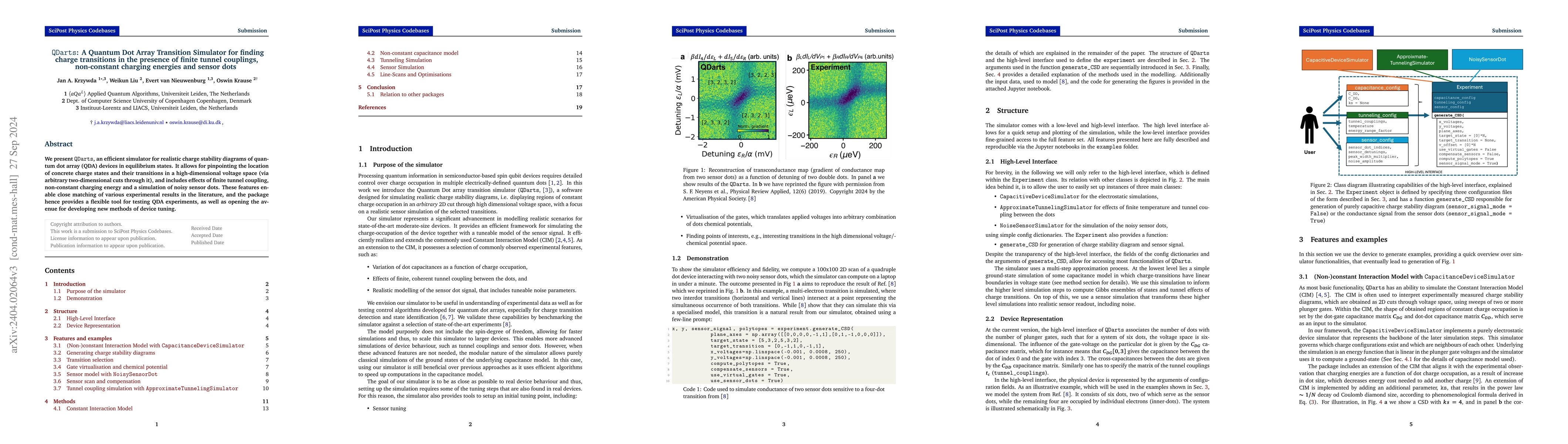 Thumbnail for QDarts: A Quantum Dot Array Transition Simulator for finding charge
  transitions in the presence of finite tunnel couplings, non-constant charging
  energies and sensor dots