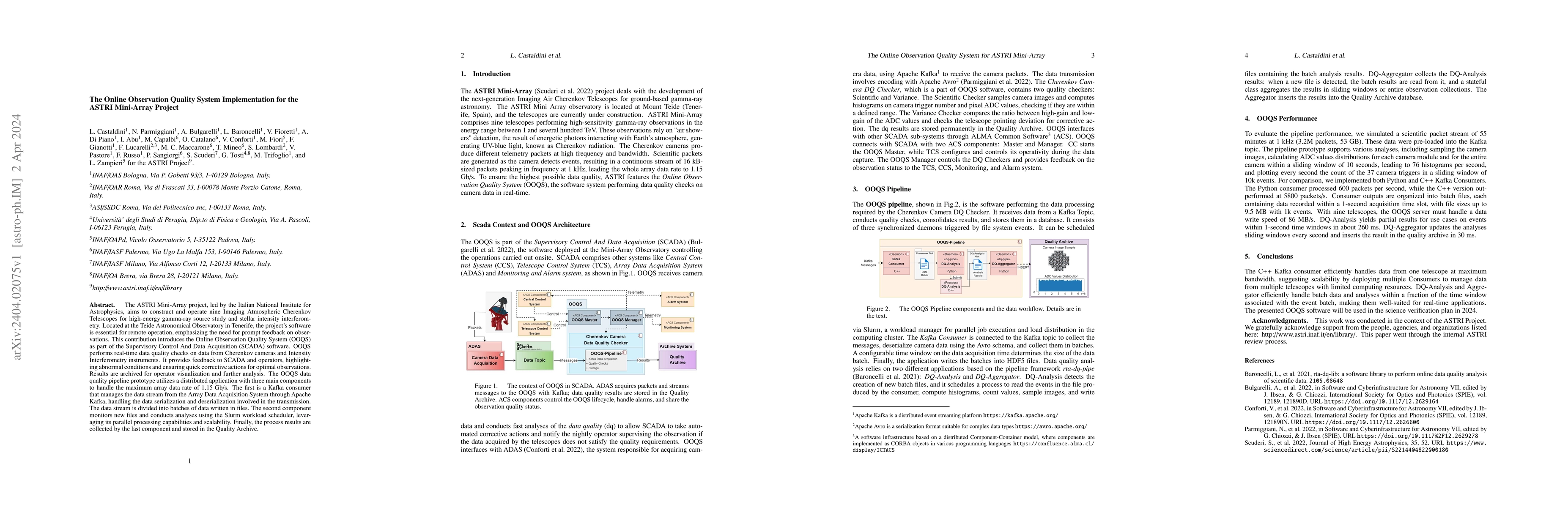 Thumbnail for The Online Observation Quality System Implementation for the ASTRI
  Mini-Array Project