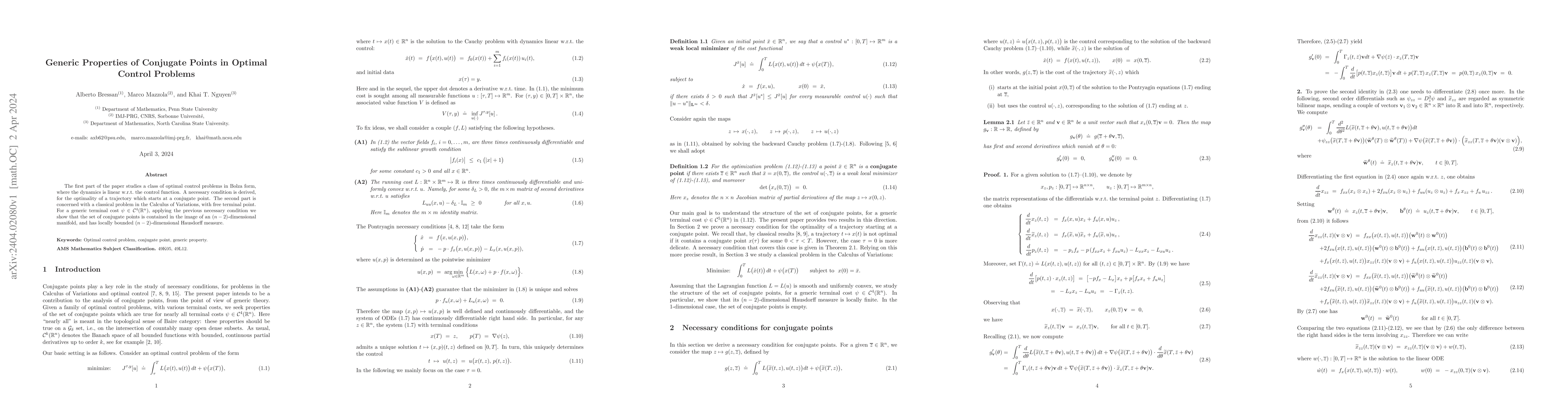 Thumbnail for Generic Properties of Conjugate Points in Optimal Control Problems