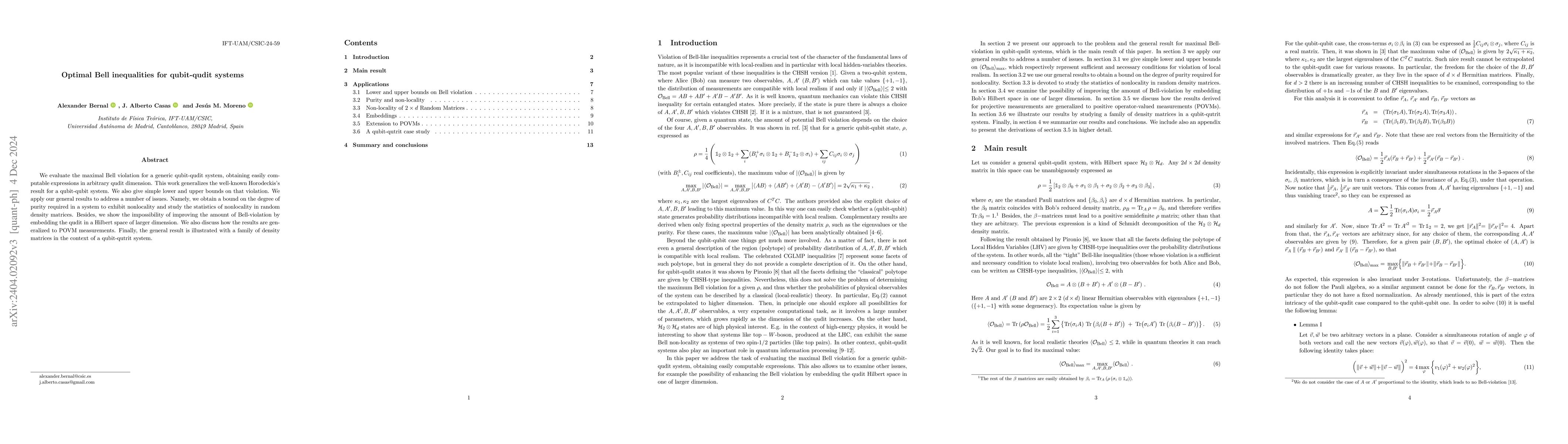 Thumbnail for Optimal Bell inequalities for qubit-qudit systems