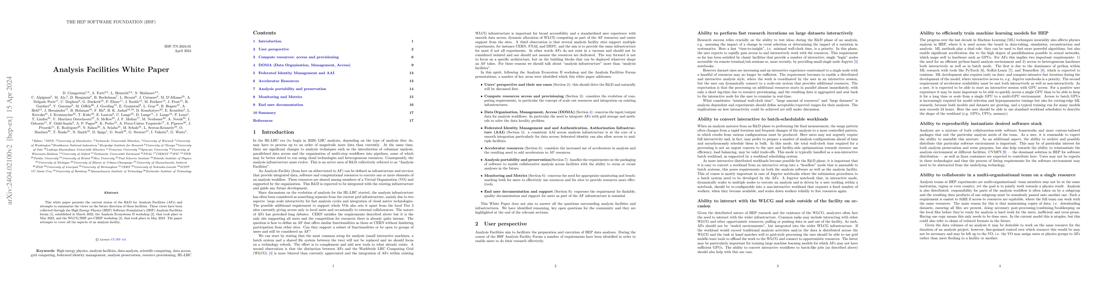 Thumbnail for Analysis Facilities White Paper