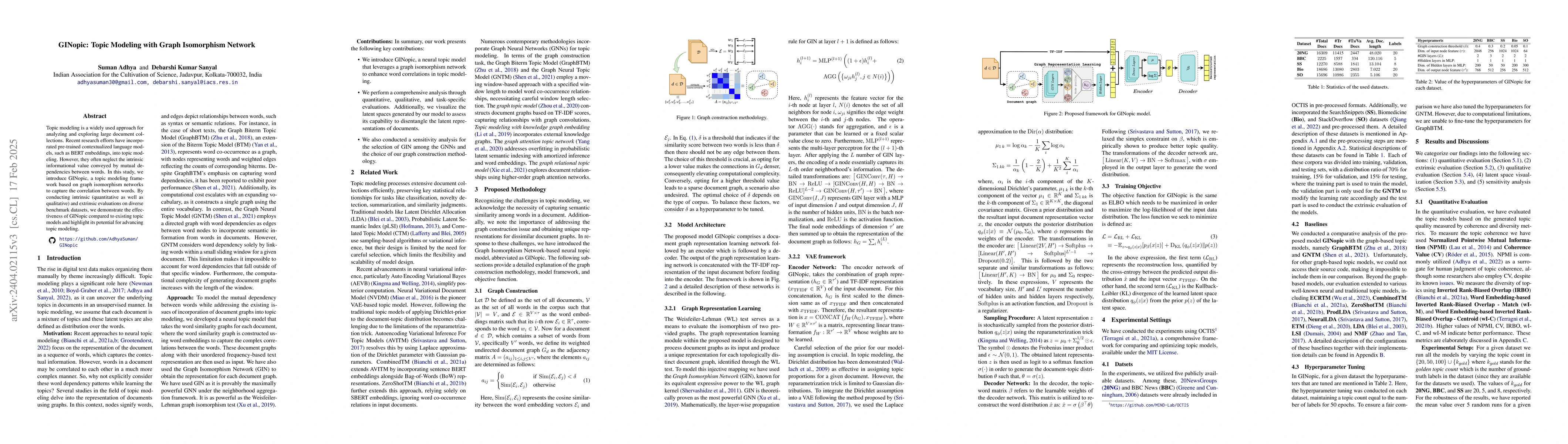 Thumbnail for GINopic: Topic Modeling with Graph Isomorphism Network