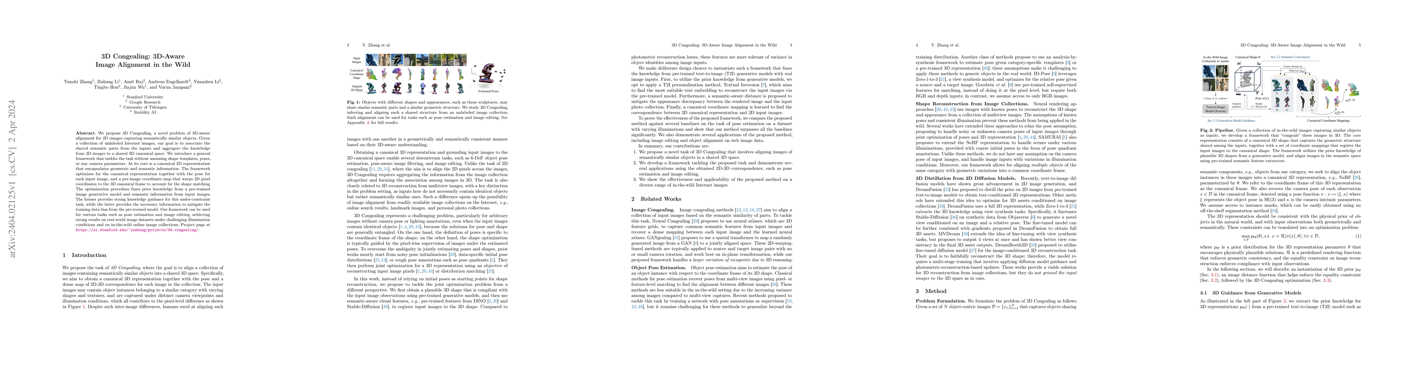 Thumbnail for 3D Congealing: 3D-Aware Image Alignment in the Wild