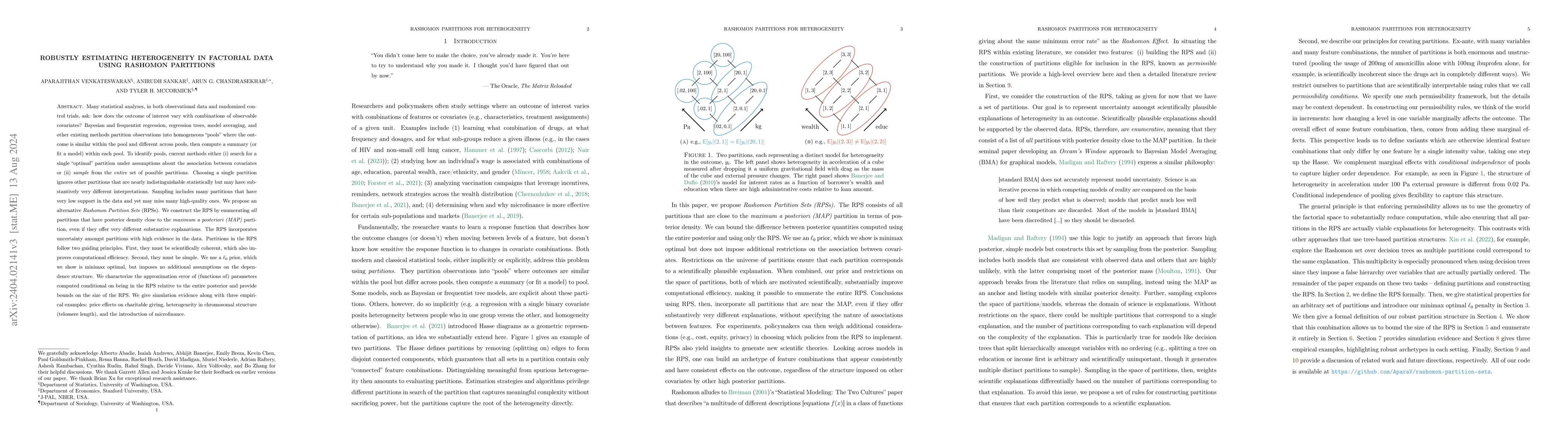 Thumbnail for Robustly estimating heterogeneity in factorial data using Rashomon
  Partitions