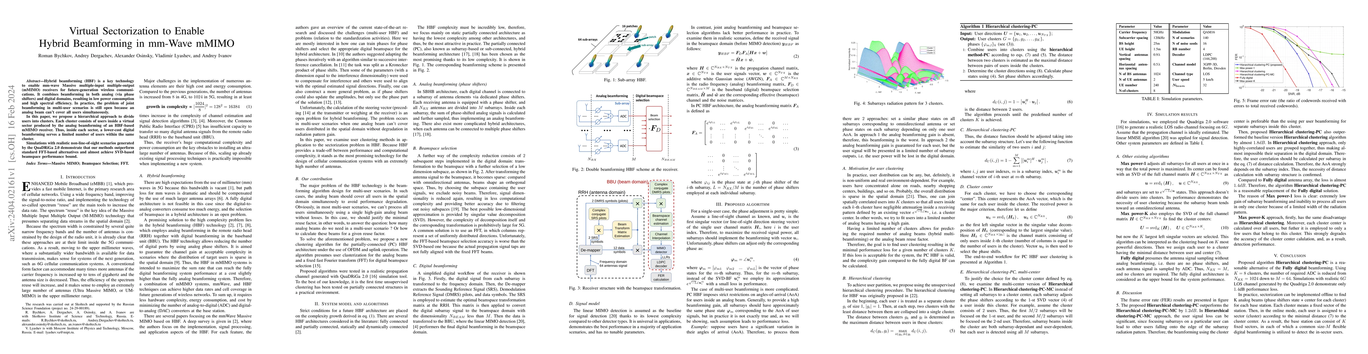Thumbnail for Virtual Sectorization to Enable Hybrid Beamforming in mm-Wave mMIMO