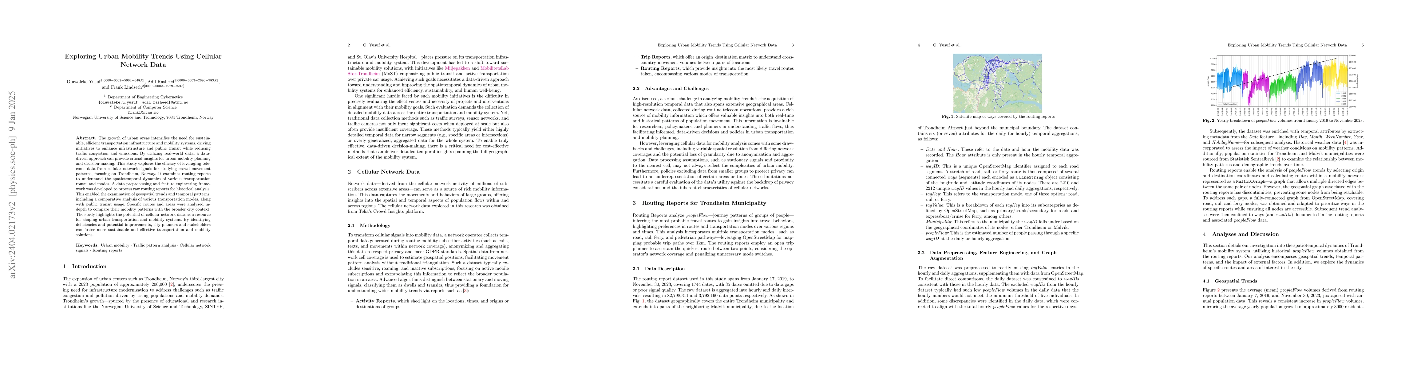 Thumbnail for Exploring Urban Mobility Trends using Cellular Network Data