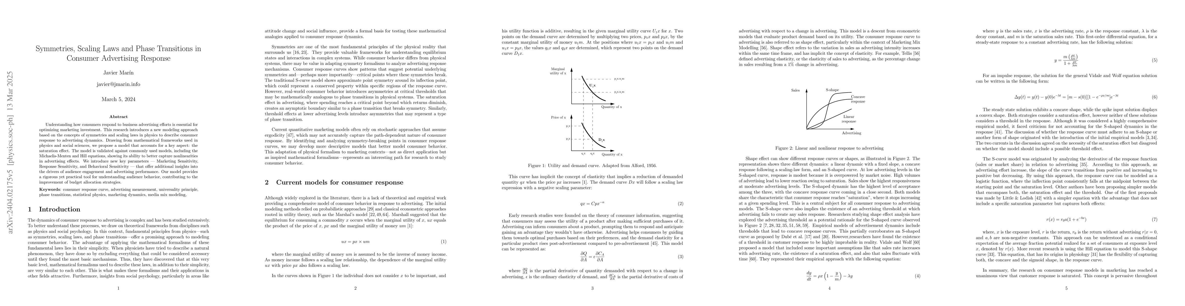 Thumbnail for Social Dynamics of Consumer Response: A Unified Framework Integrating
  Statistical Physics and Marketing Dynamics