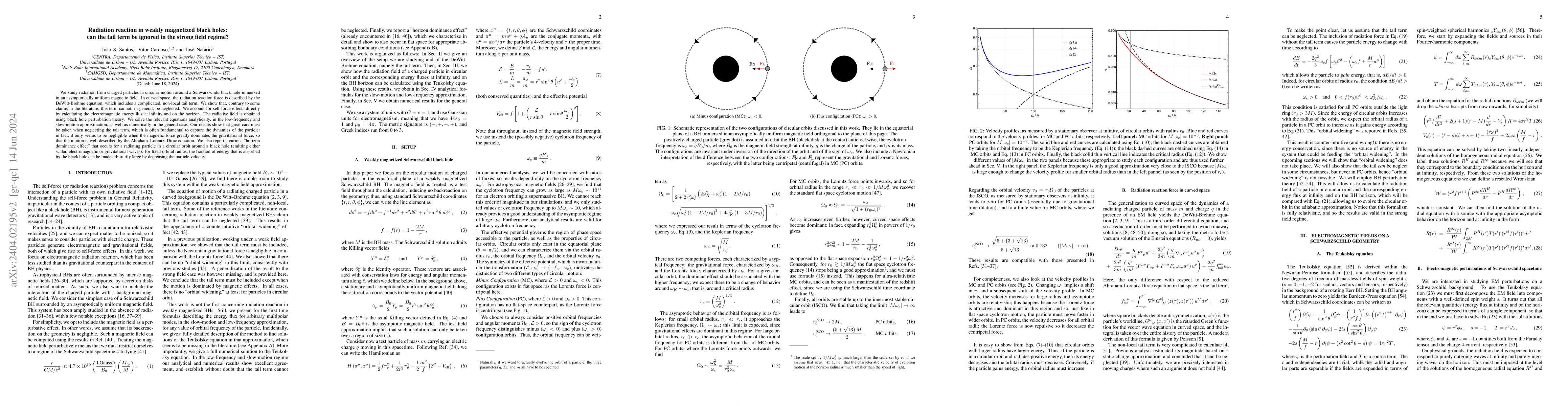 Thumbnail for Radiation reaction in weakly magnetized black holes: can the tail term
  be ignored in the strong field regime?