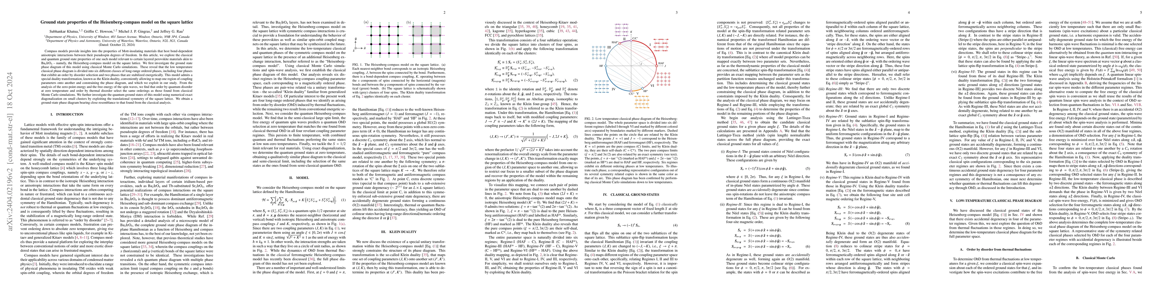 Thumbnail for Ground state properties of the Heisenberg-compass model on the square
  lattice