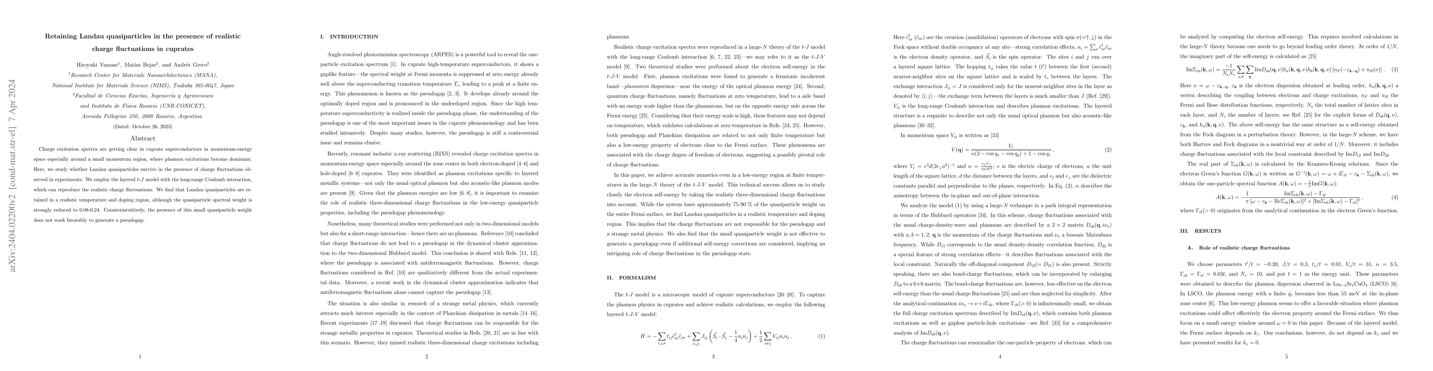 Thumbnail for Retaining Landau quasiparticles in the presence of realistic charge
  fluctuations in cuprates