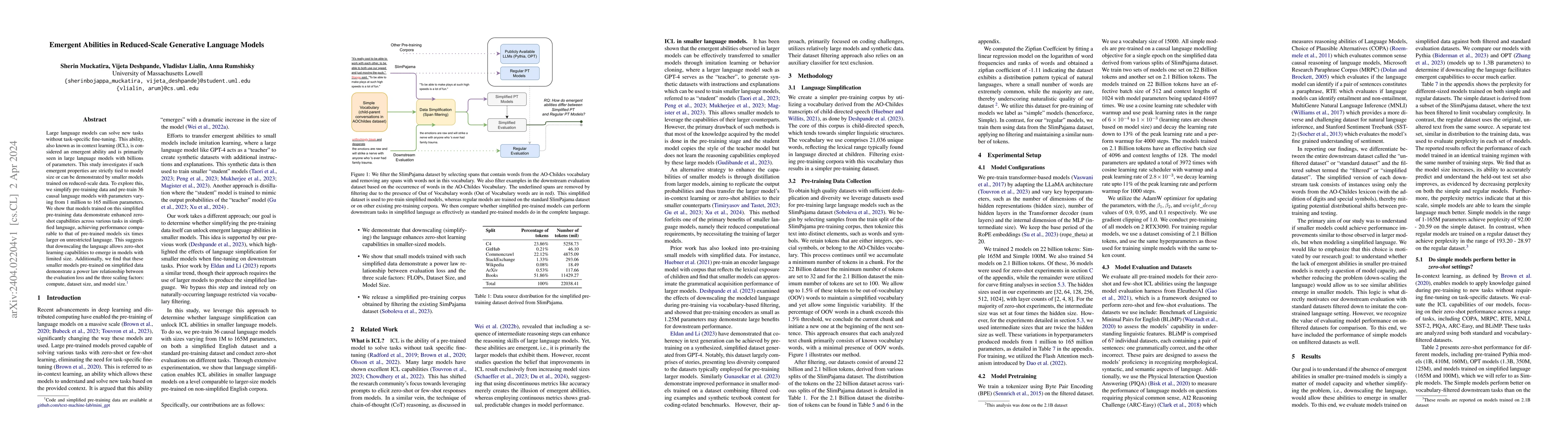 Thumbnail for Emergent Abilities in Reduced-Scale Generative Language Models