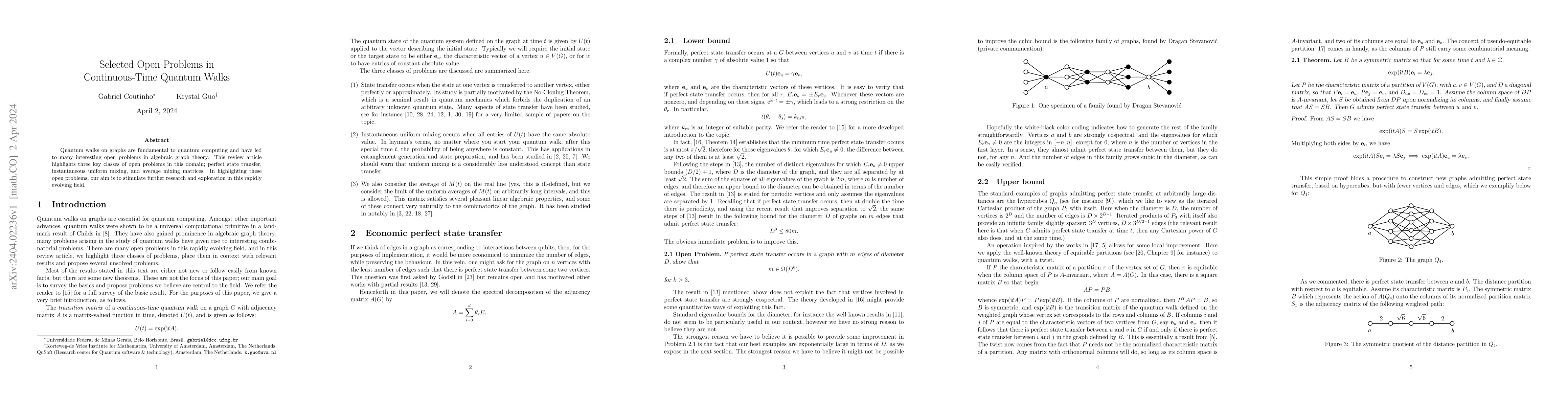 Thumbnail for Selected Open Problems in Continuous-Time Quantum Walks