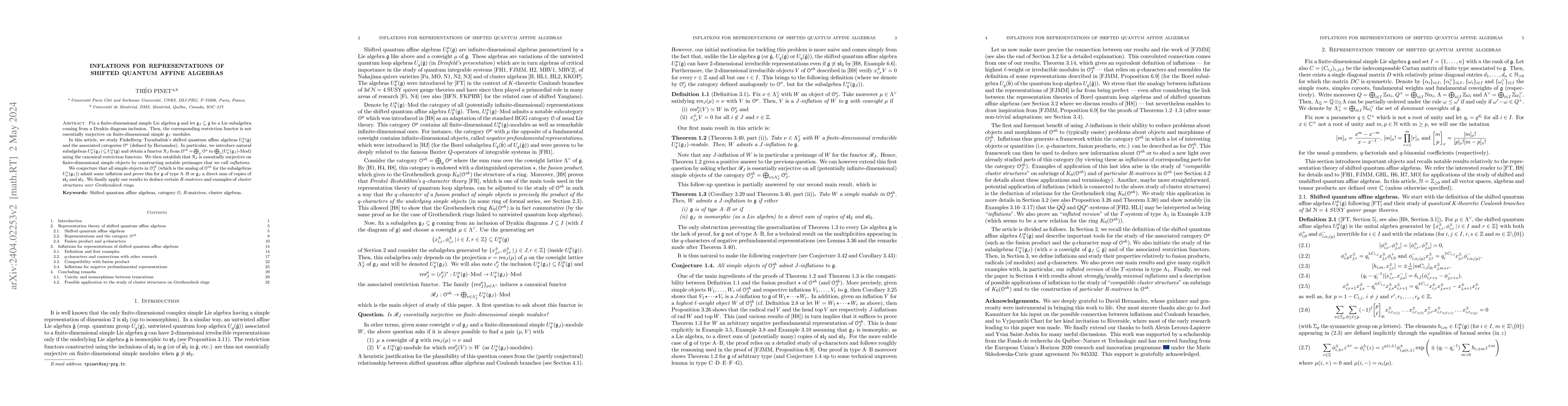 Thumbnail for Inflations for representations of shifted quantum affine algebras