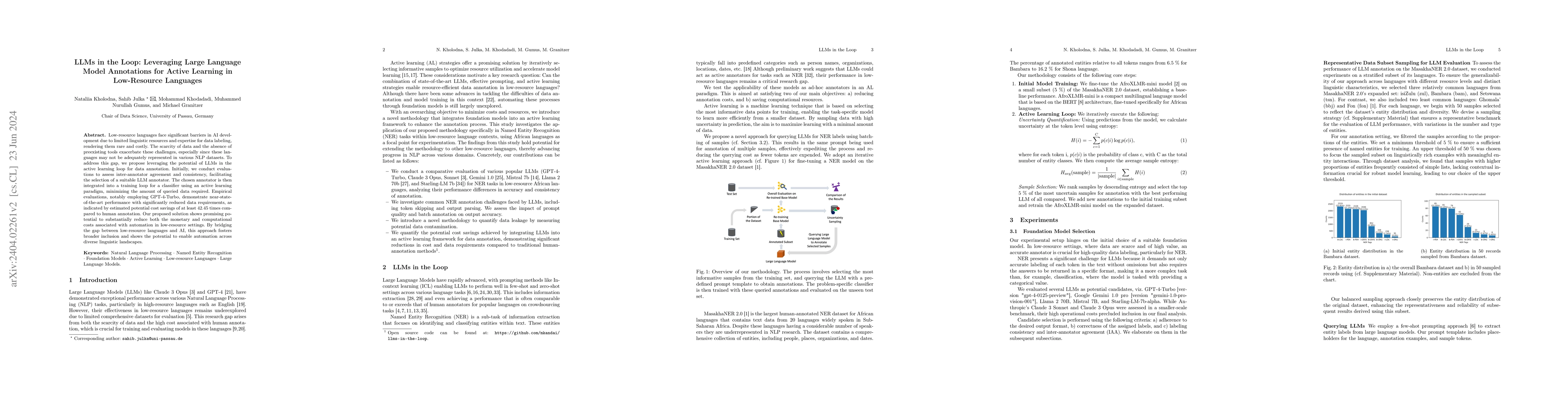Thumbnail for LLMs in the Loop: Leveraging Large Language Model Annotations for Active
  Learning in Low-Resource Languages