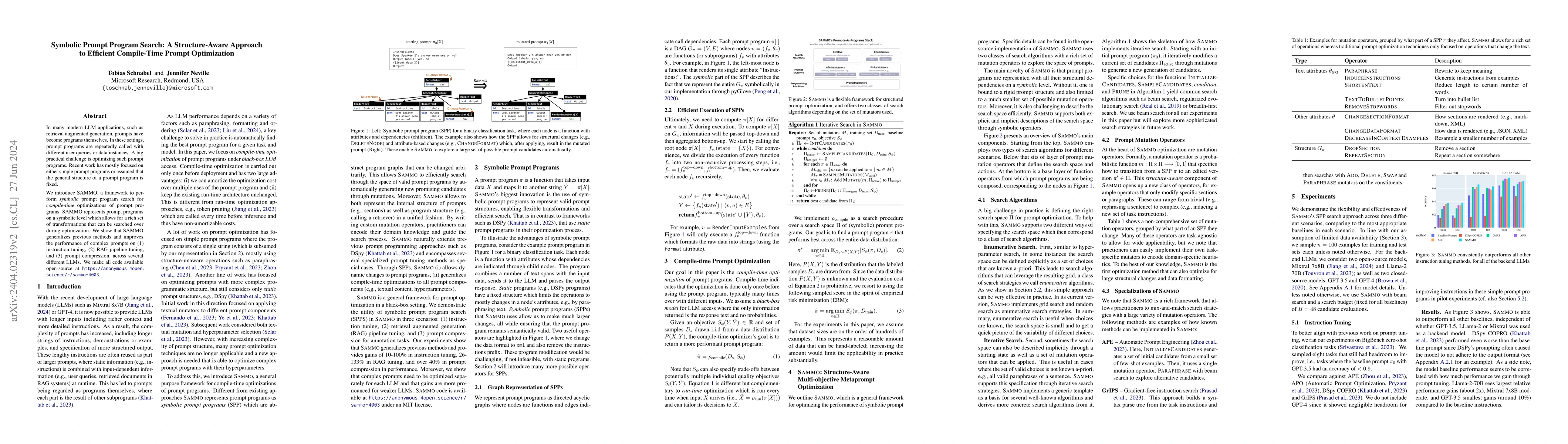 Thumbnail for Symbolic Prompt Program Search: A Structure-Aware Approach to Efficient
  Compile-Time Prompt Optimization