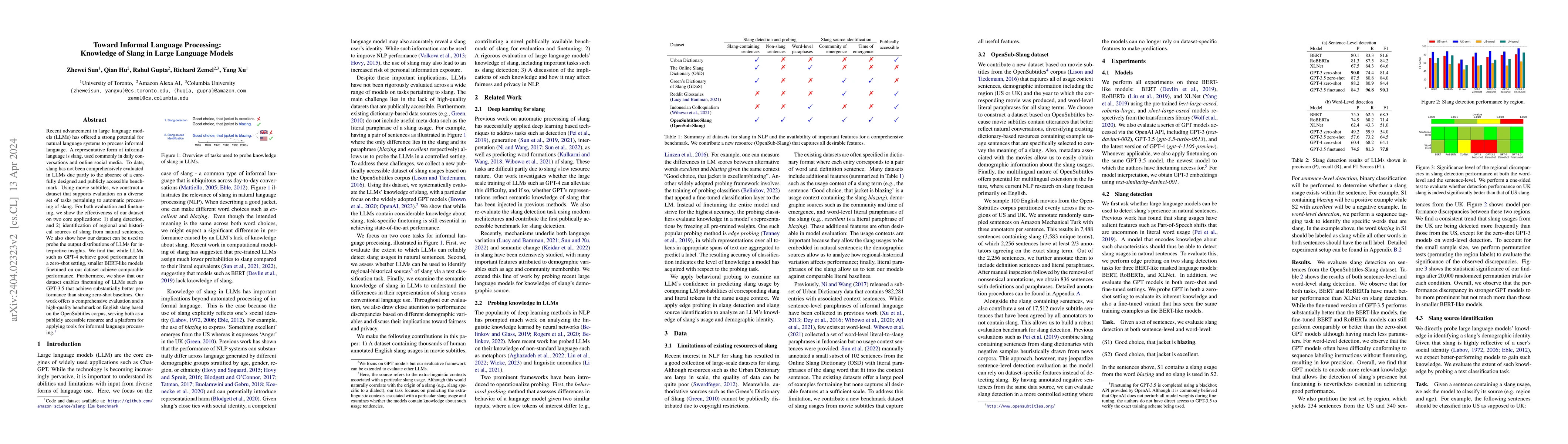 Thumbnail for Toward Informal Language Processing: Knowledge of Slang in Large
  Language Models