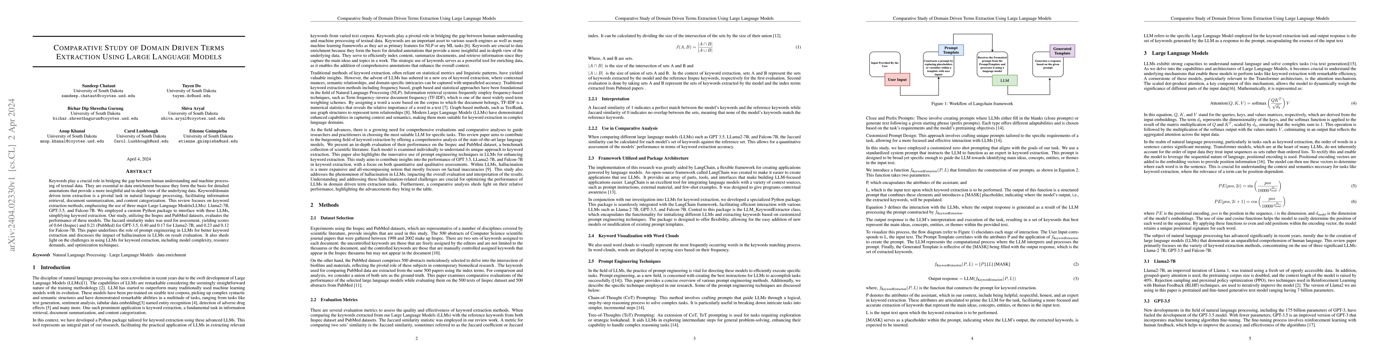 Thumbnail for Comparative Study of Domain Driven Terms Extraction Using Large Language
  Models
