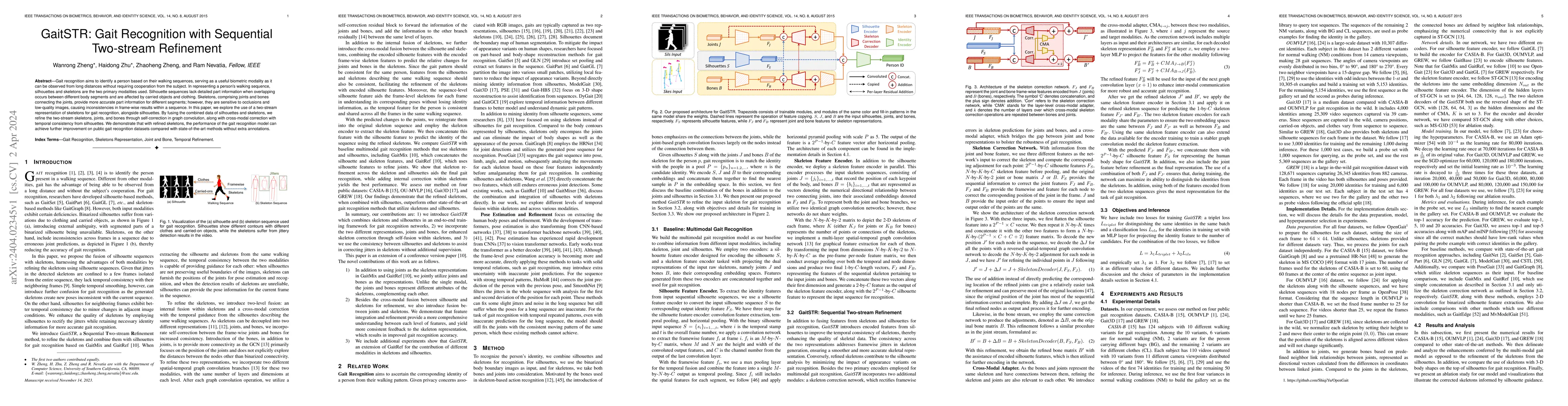 Thumbnail for GaitSTR: Gait Recognition with Sequential Two-stream Refinement
