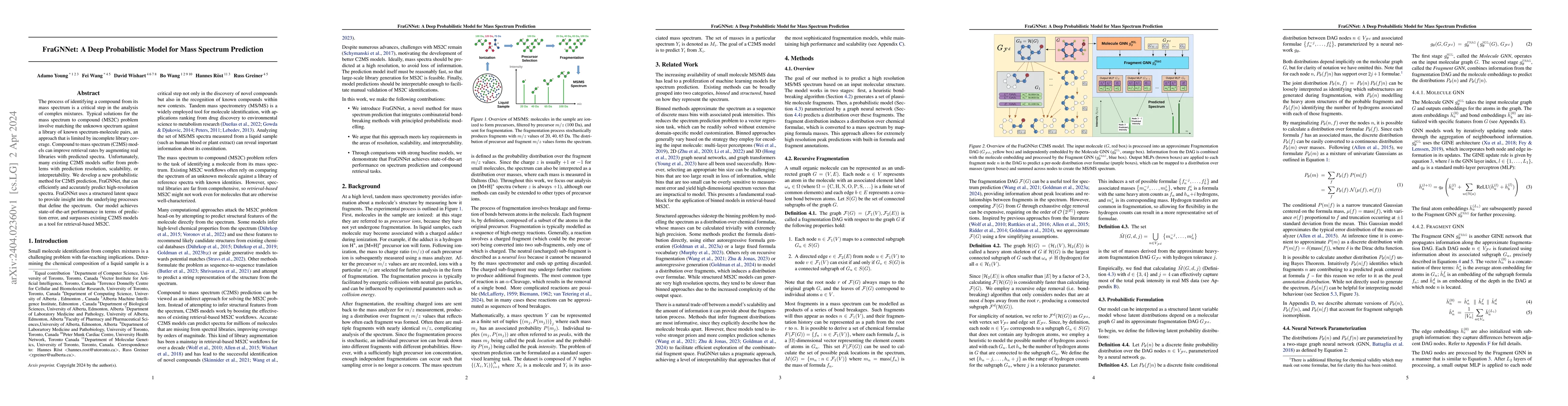 Thumbnail for FraGNNet: A Deep Probabilistic Model for Mass Spectrum Prediction