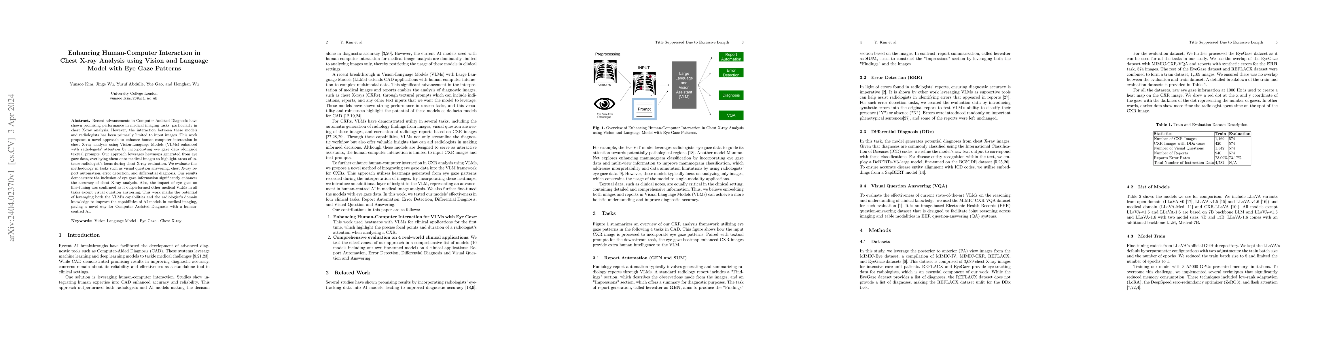 Thumbnail for Enhancing Human-Computer Interaction in Chest X-ray Analysis using
  Vision and Language Model with Eye Gaze Patterns
