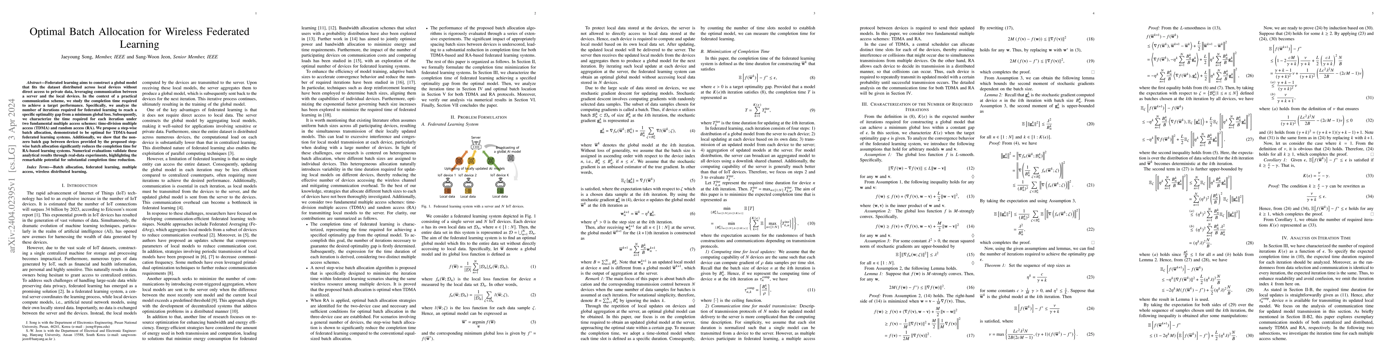 Thumbnail for Optimal Batch Allocation for Wireless Federated Learning