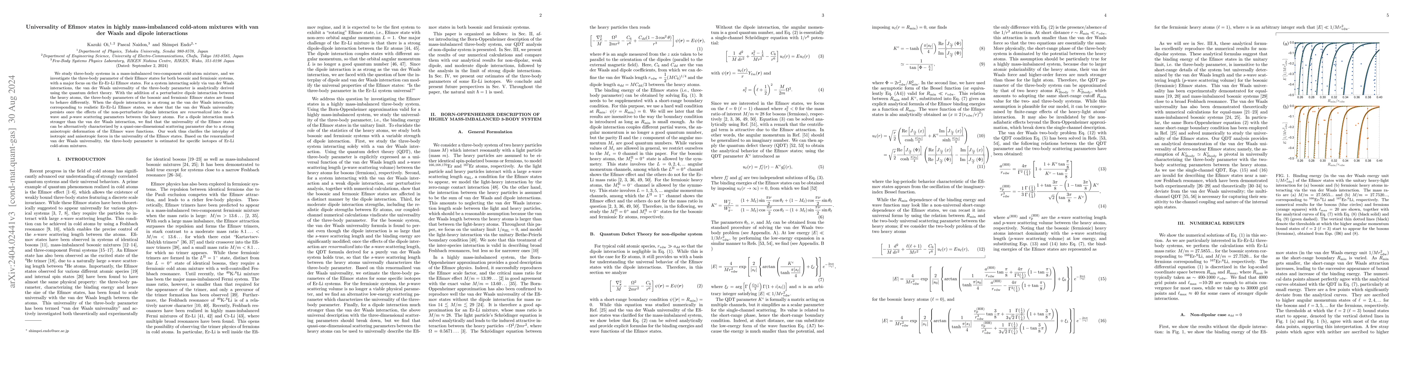 Thumbnail for Universality of Efimov states in highly mass-imbalanced cold-atom
  mixtures with van der Waals and dipole interactions