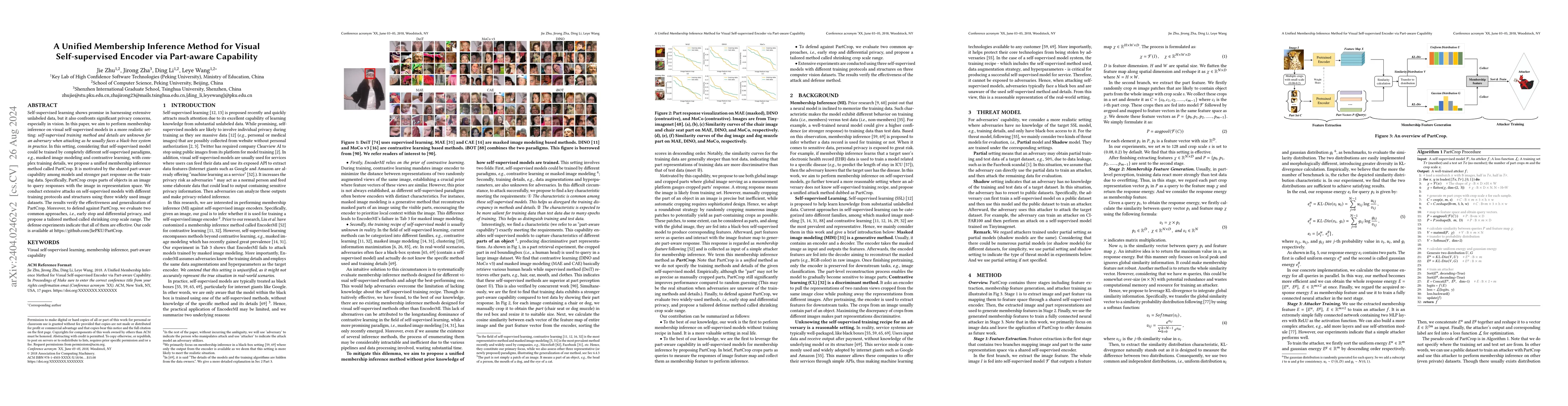 Thumbnail for A Unified Membership Inference Method for Visual Self-supervised Encoder
  via Part-aware Capability