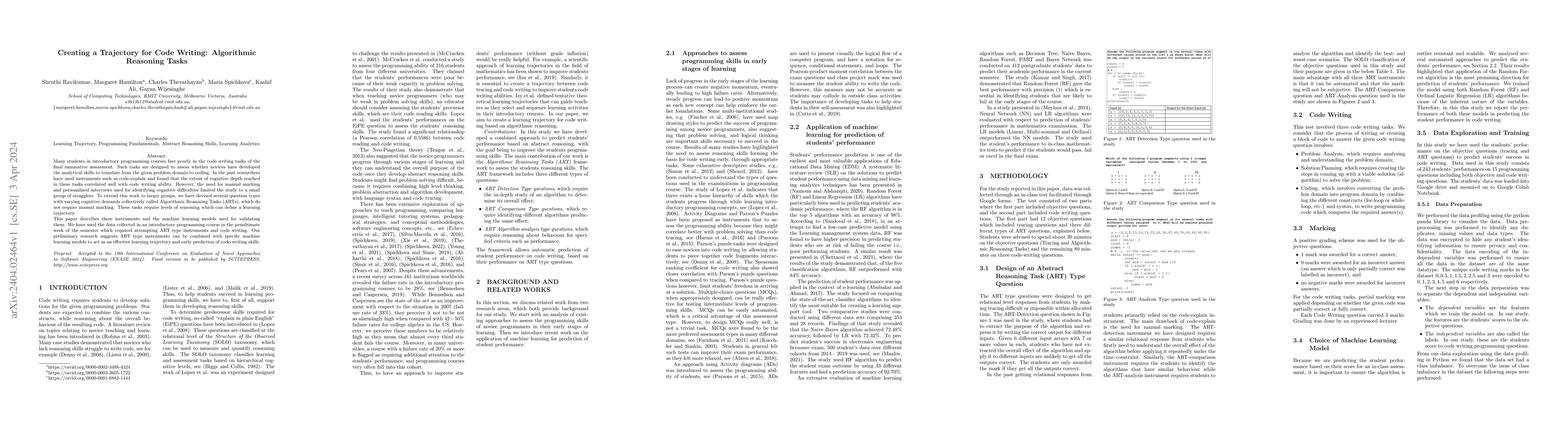 Thumbnail for Creating a Trajectory for Code Writing: Algorithmic Reasoning Tasks
