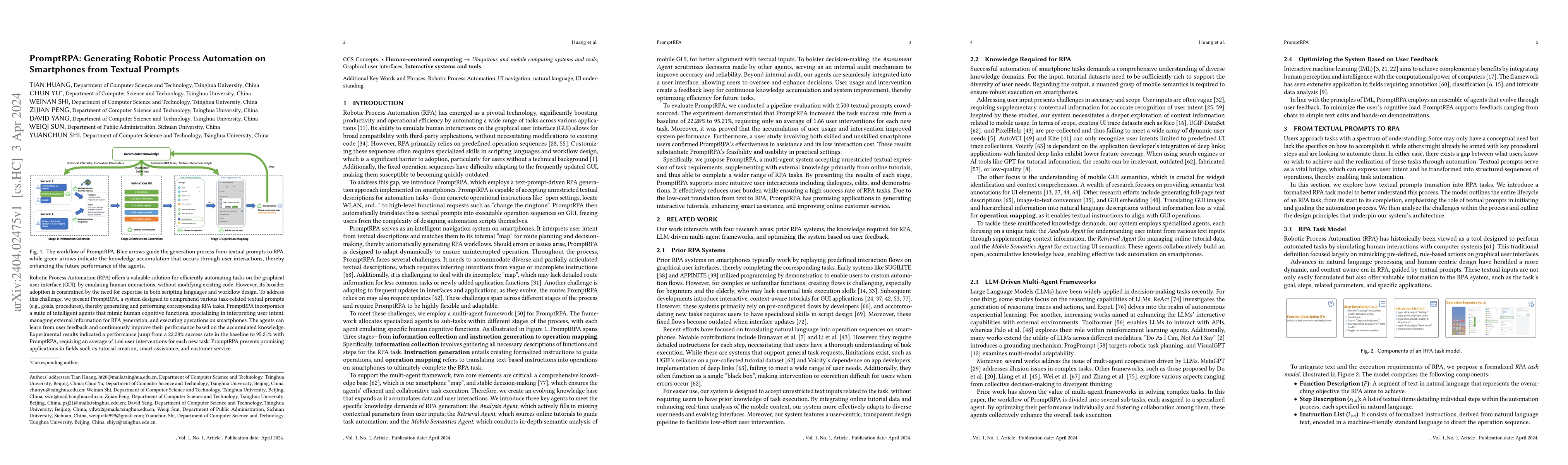 Thumbnail for PromptRPA: Generating Robotic Process Automation on Smartphones from
  Textual Prompts