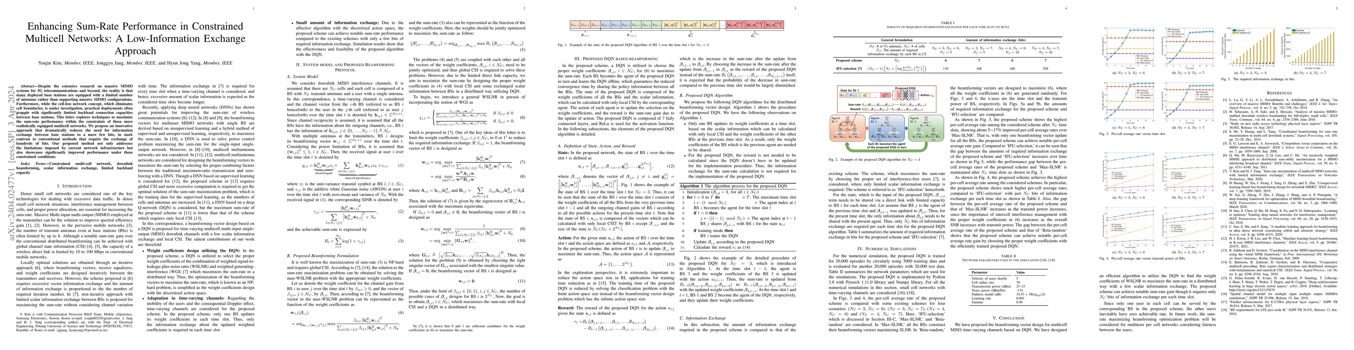 Thumbnail for Enhancing Sum-Rate Performance in Constrained Multicell Networks: A
  Low-Information Exchange Approach