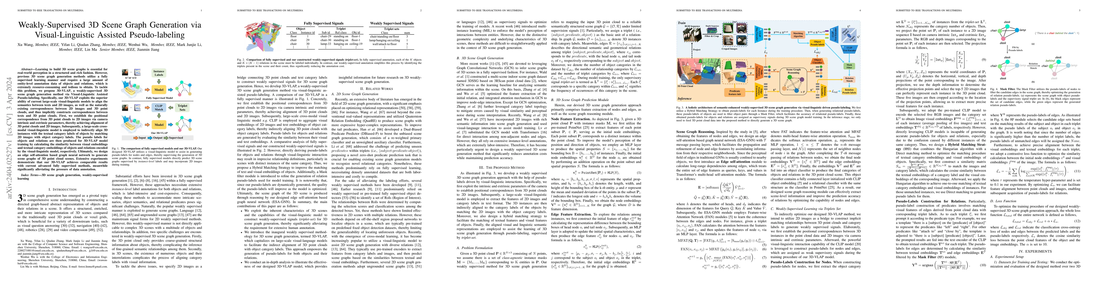 Thumbnail for Weakly-Supervised 3D Scene Graph Generation via Visual-Linguistic
  Assisted Pseudo-labeling