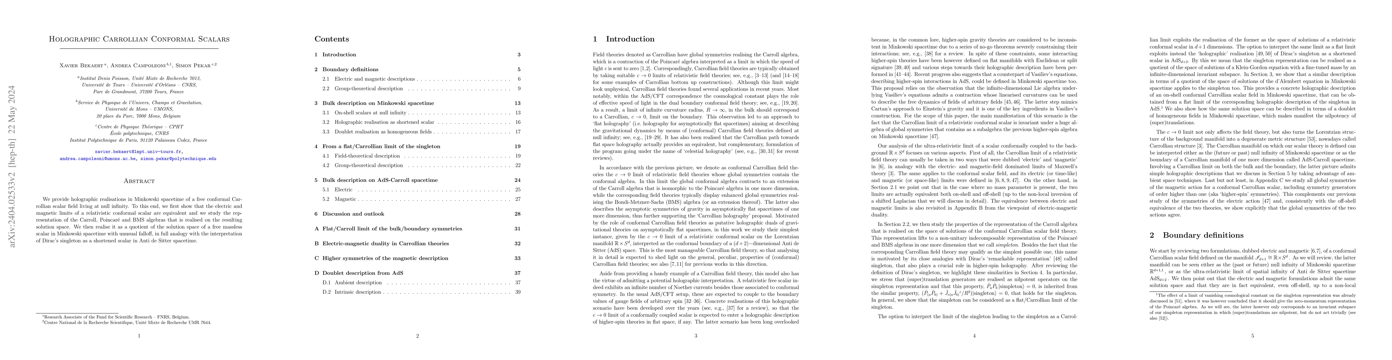 Thumbnail for Holographic Carrollian Conformal Scalars