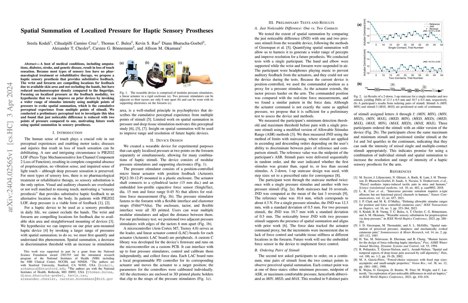 Thumbnail for Spatial Summation of Localized Pressure for Haptic Sensory Prostheses