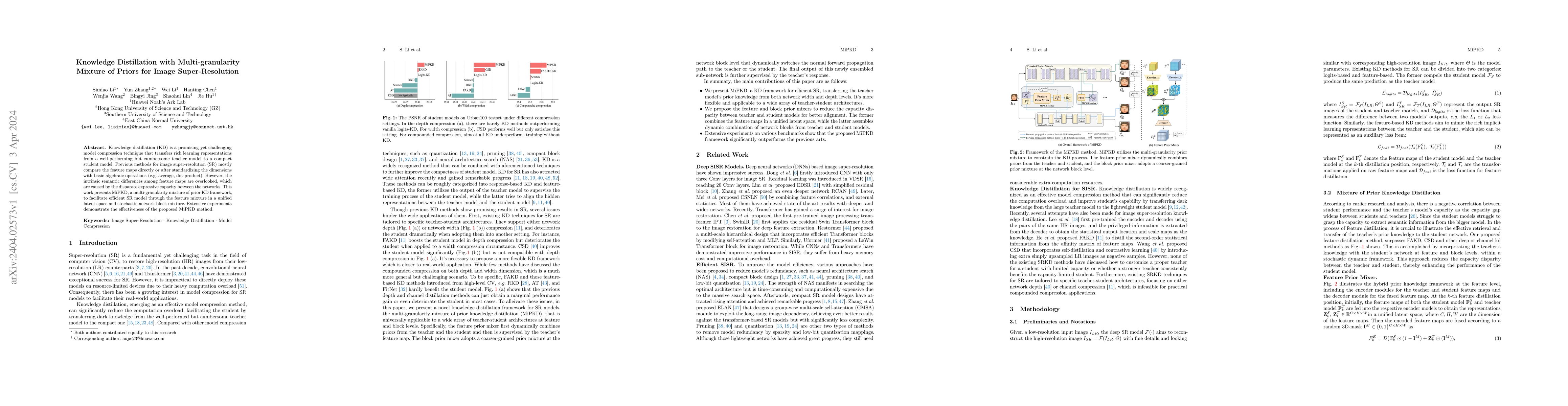 Thumbnail for Knowledge Distillation with Multi-granularity Mixture of Priors for
  Image Super-Resolution