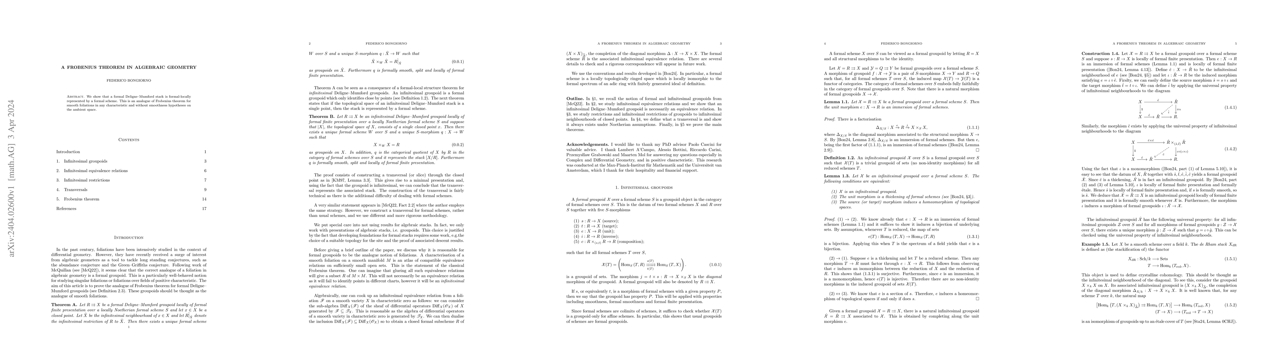 Thumbnail for A Frobenius theorem in algebraic geometry