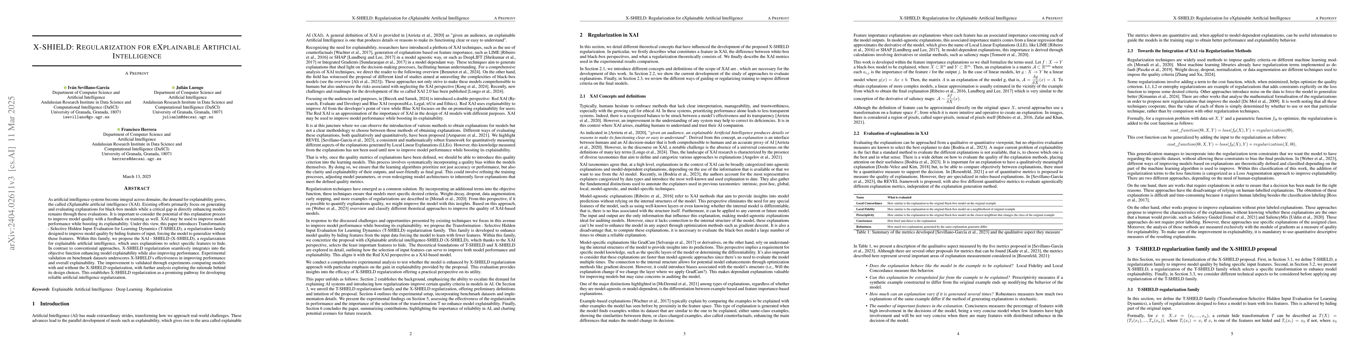 Thumbnail for SHIELD: A regularization technique for eXplainable Artificial
  Intelligence