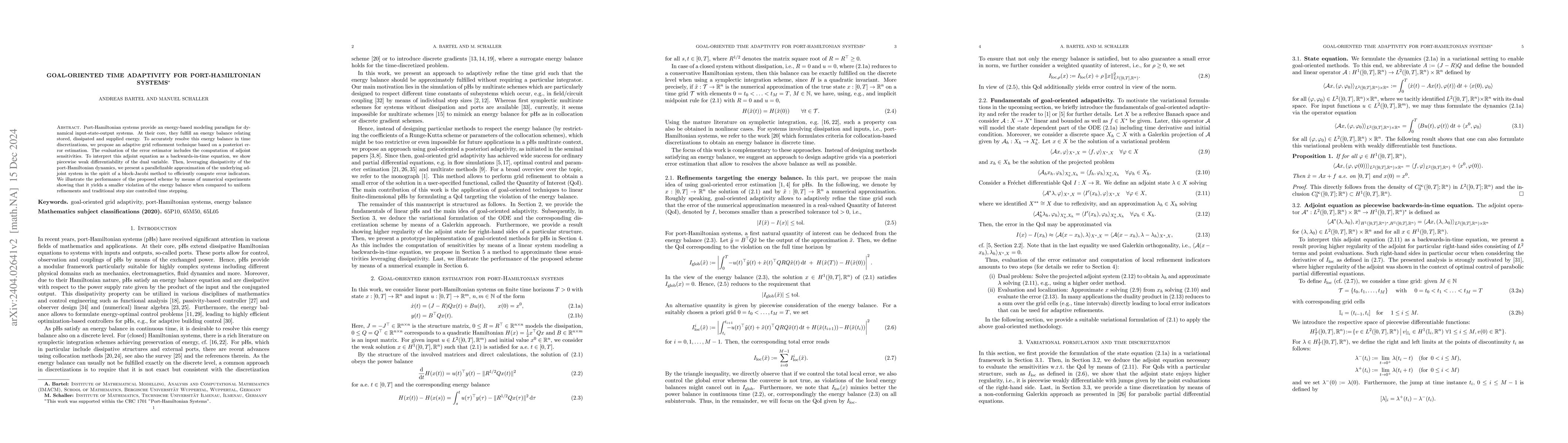 Thumbnail for Goal-oriented time adaptivity for port-Hamiltonian systems