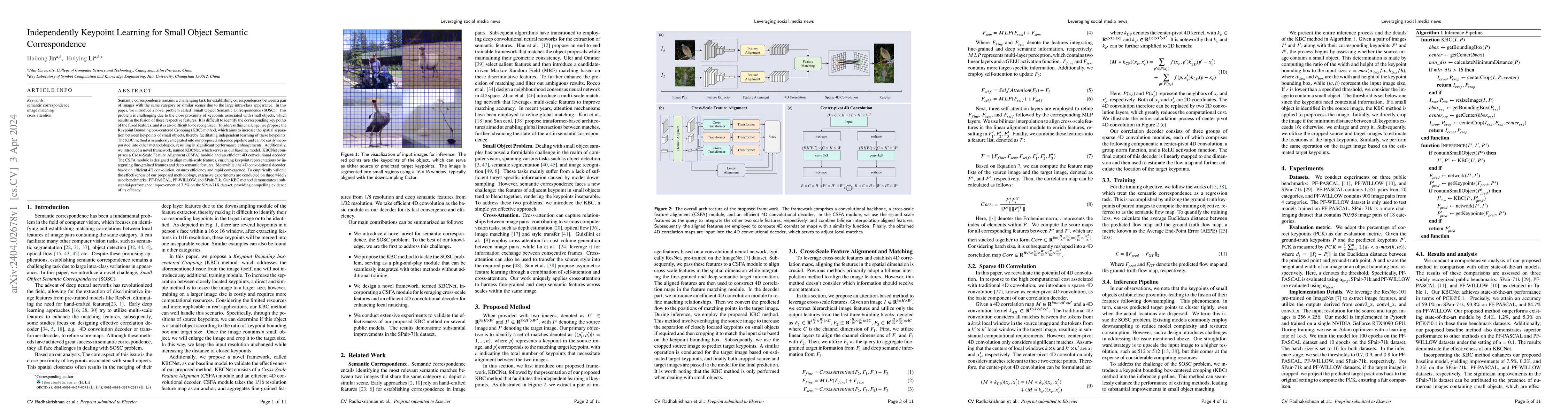 Thumbnail for Independently Keypoint Learning for Small Object Semantic Correspondence
