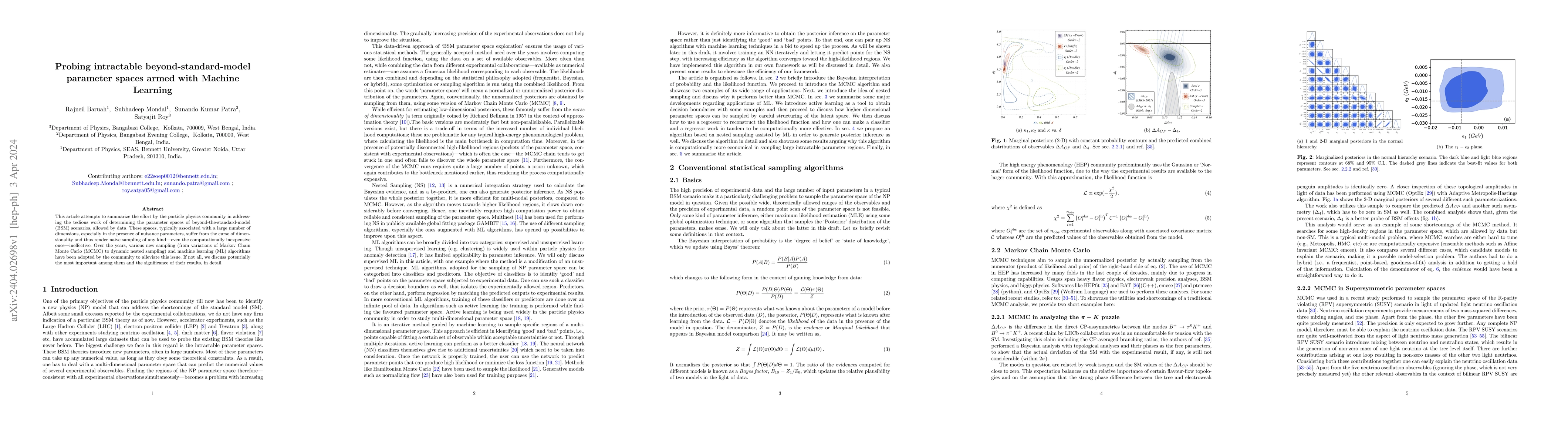 Thumbnail for Probing intractable beyond-standard-model parameter spaces armed with
  Machine Learning