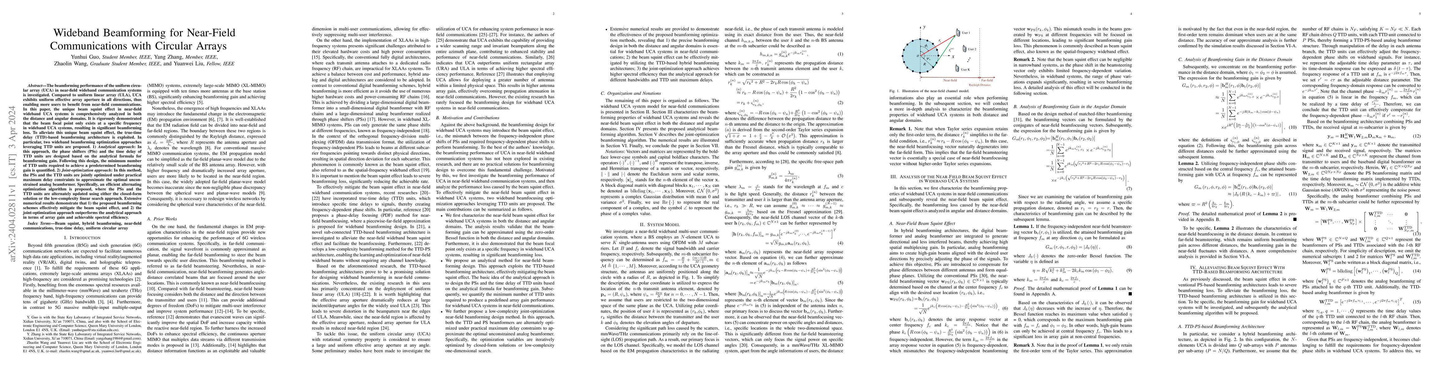 Thumbnail for Wideband Beamforming for Near-Field Communications with Circular Arrays