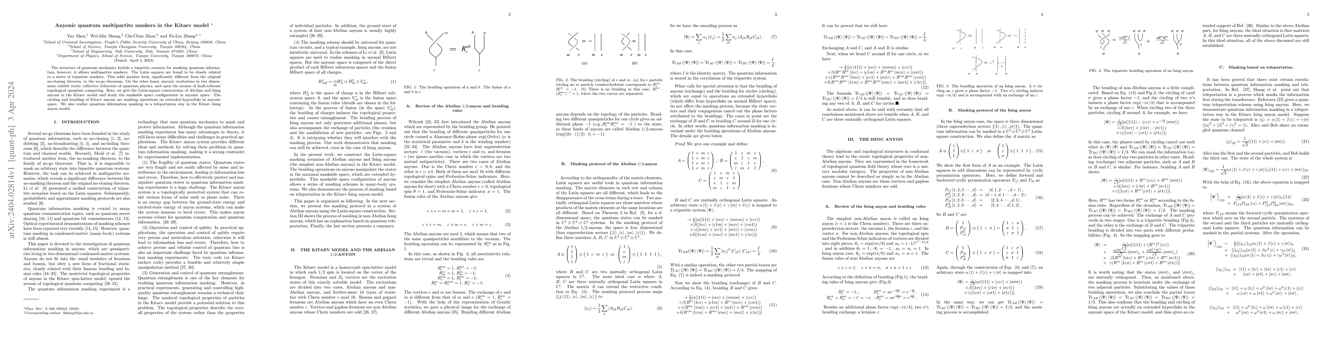 Thumbnail for Anyonic quantum multipartite maskers in the Kitaev model