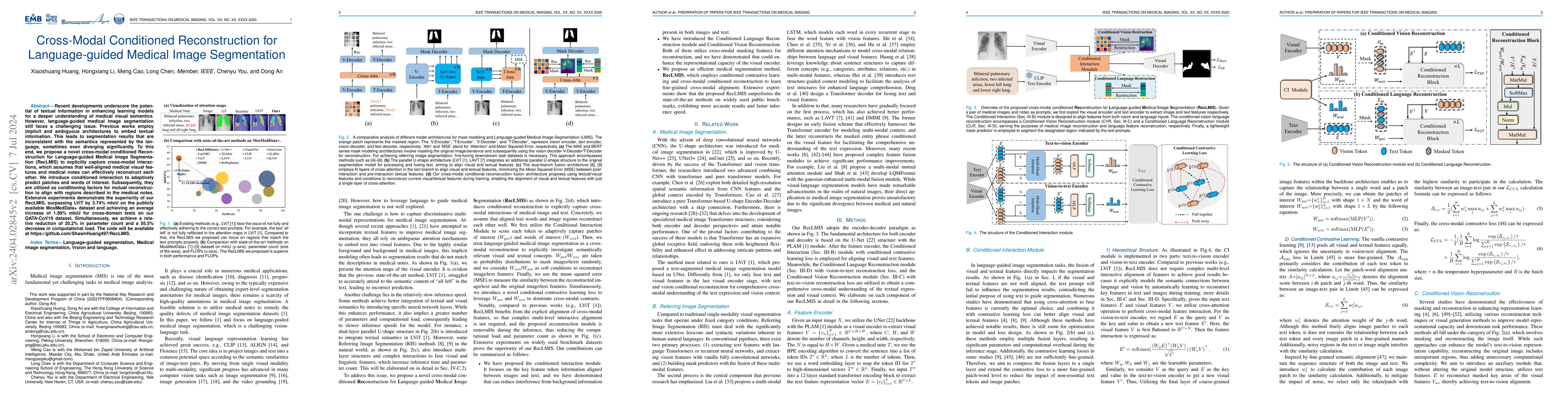 Thumbnail for Cross-Modal Conditioned Reconstruction for Language-guided Medical Image
  Segmentation