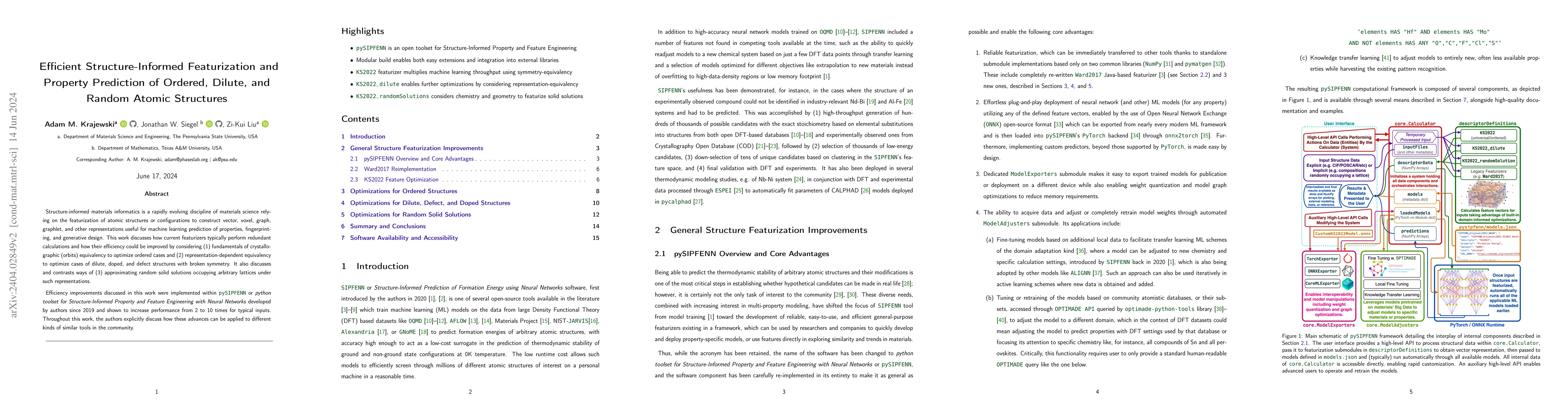 Thumbnail for Efficient Structure-Informed Featurization and Property Prediction of
  Ordered, Dilute, and Random Atomic Structures