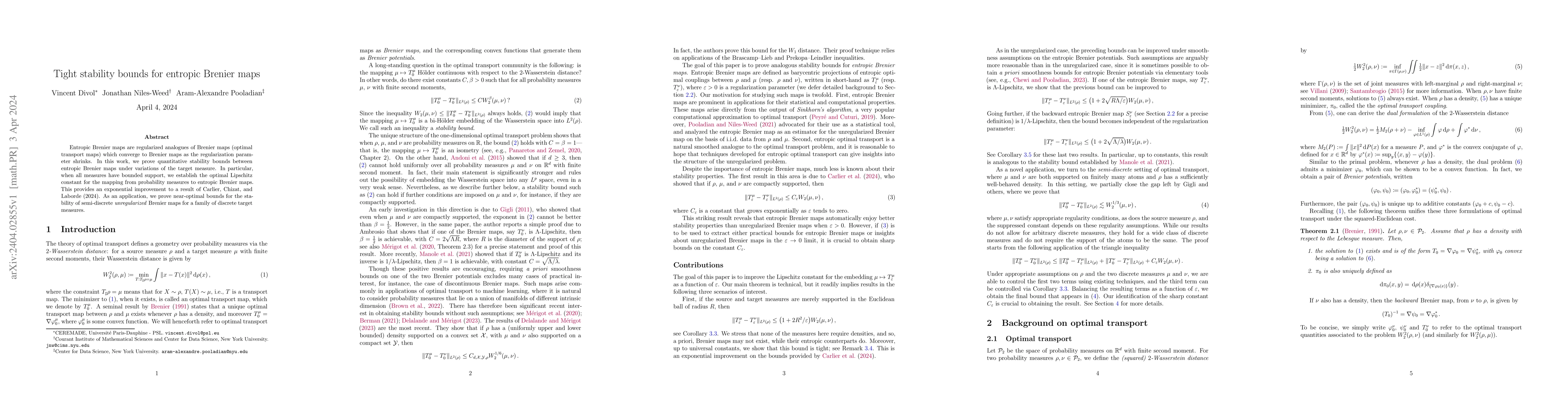 Thumbnail for Tight stability bounds for entropic Brenier maps