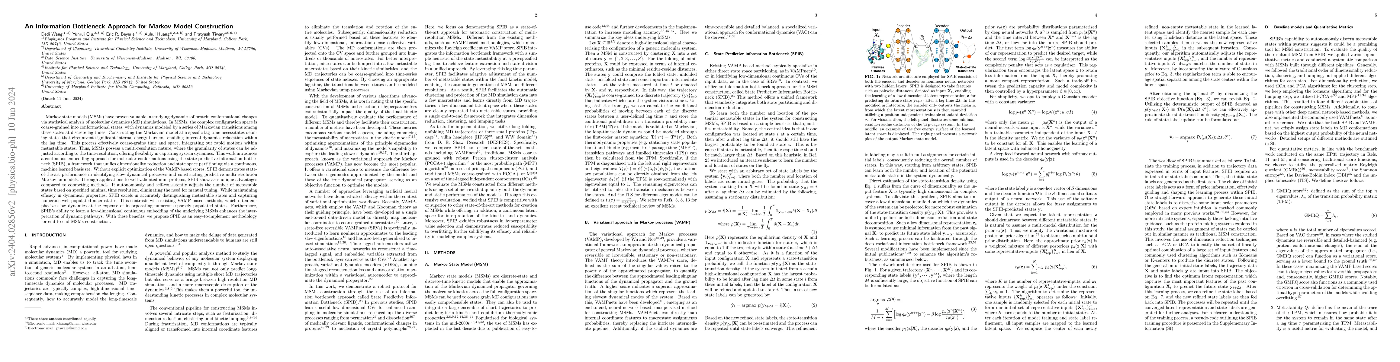 Thumbnail for An Information Bottleneck Approach for Markov Model Construction