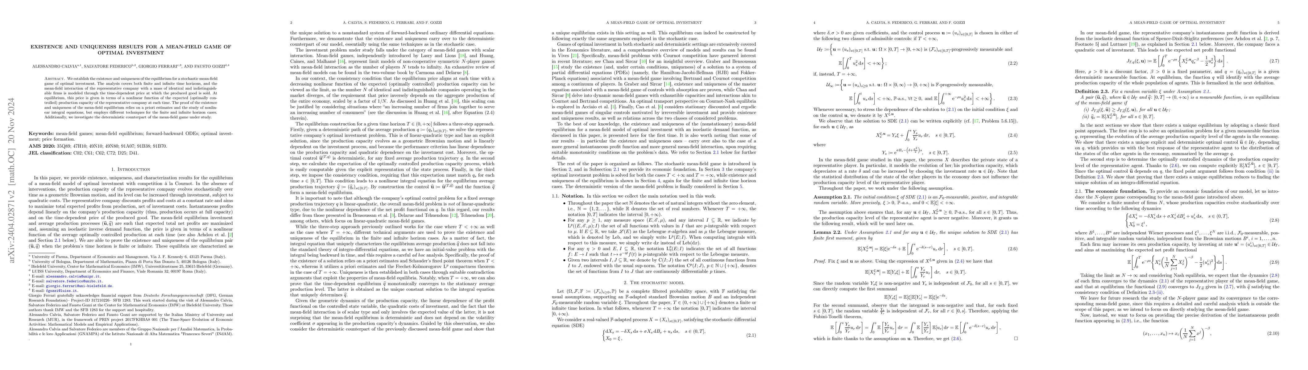 Thumbnail for A mean-field model of optimal investment