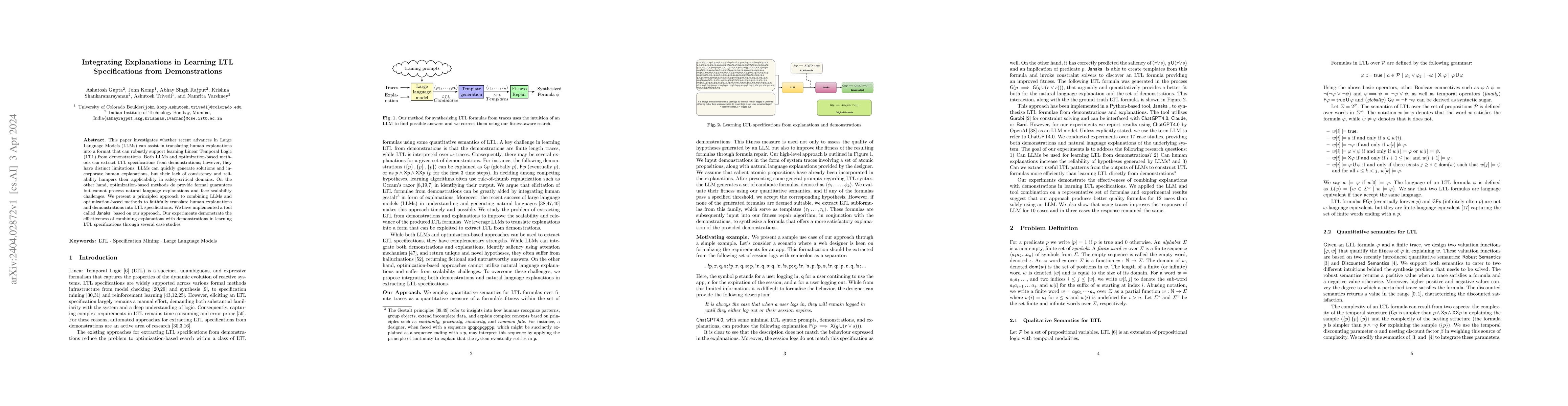 Thumbnail for Integrating Explanations in Learning LTL Specifications from
  Demonstrations
